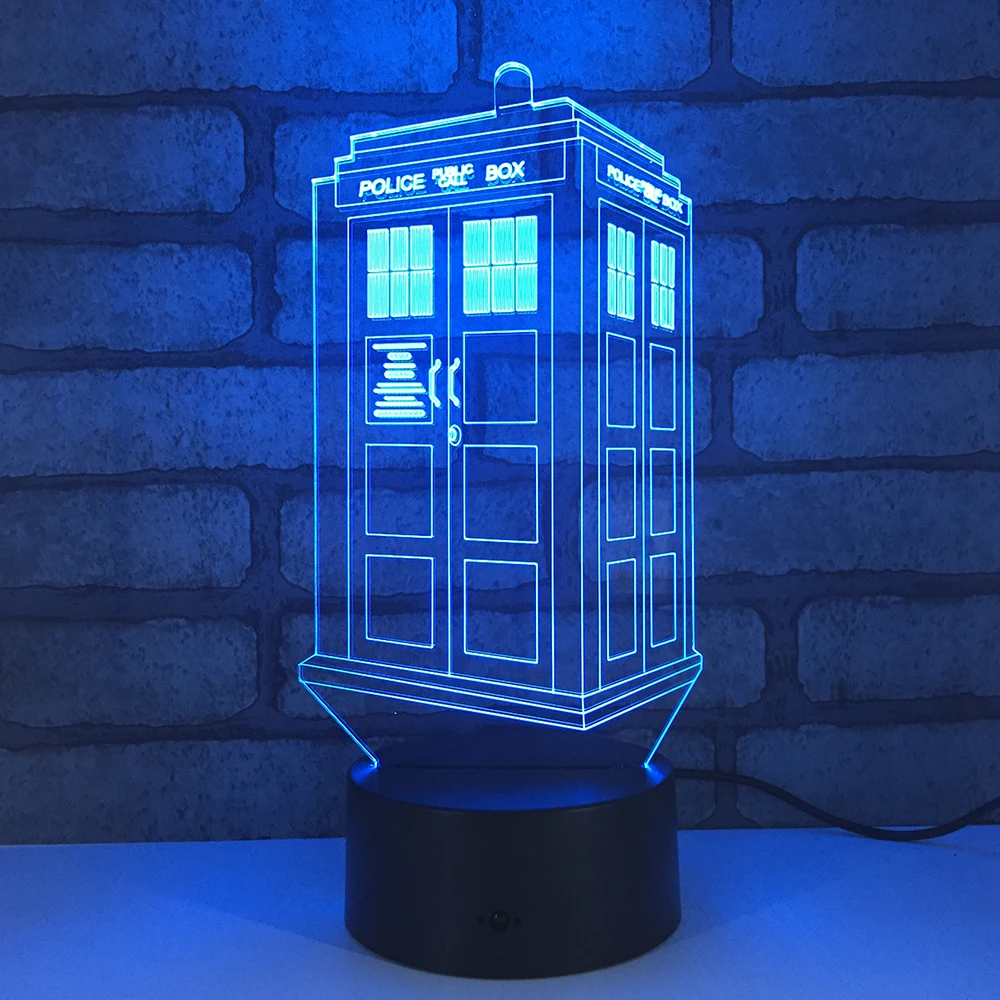 Доктор Кто светодиодный RGB Ночной светильник 7 цветов Change настольная лампа