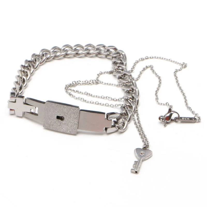 Комплект для влюбленных из браслета и брелока титановой стали | Украшения