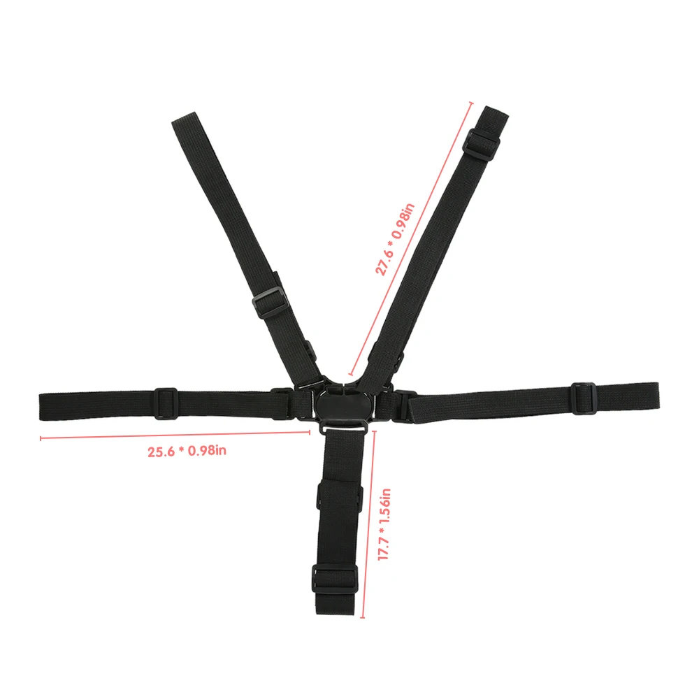 Ремень безопасности для детской коляски универсальный черный защитный пояс 5