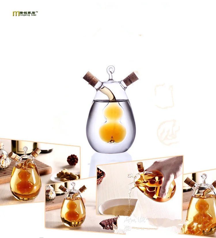 1 шт. кухонная бутылка для масла и уксуса соевого соуса с 2 выемками банка приправ