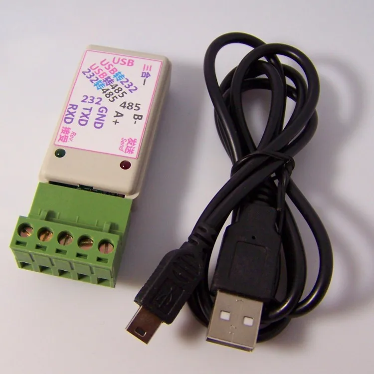 

Free ship New 3 in1 USB TO RS485 / USB TO RS232/ 232 TO 485 converter adapter With LED Indicator
