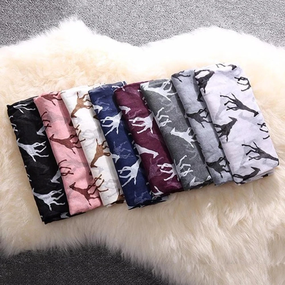 

2019 New Brand Cute Giraffe Animal Print Scarf Scarves Long Neck Wrap Women Large Sunscreen Shawl