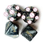 4 шт.компл. секс-кости мраморная резьба забавная акриловая смешная игра для взрослых Эротическая Любовь Сексуальная осанка барная игрушка подарок для пары