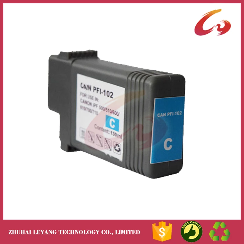 6PK 130 мл PFI-102 картридж для canon IPF500 IPF510 IPF600 IPF610 принтер совместимый с чипсами и