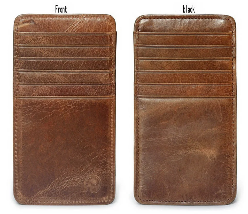 Из натуральной кожи Винтаж водительских прав ID Card Holder Бизнес карты держатель