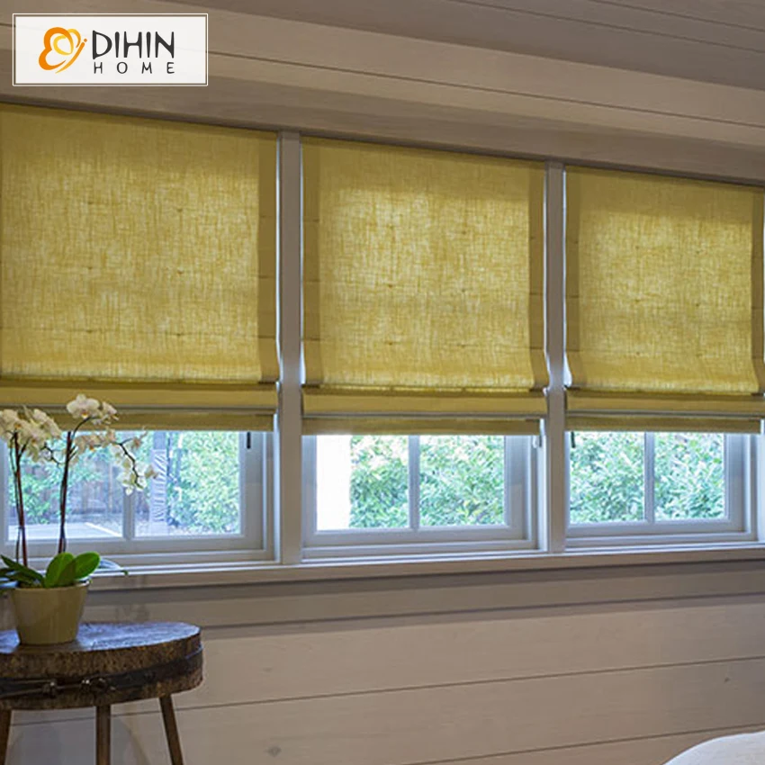 

Modern Cotton/Linen Material High Quality Customized Roman Shade Roman Blinds For Living Room