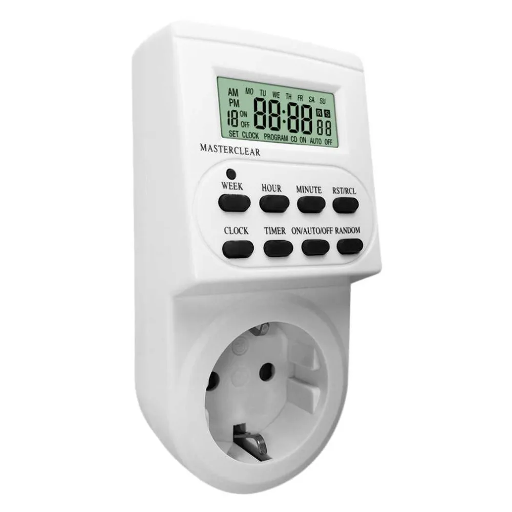 TGE 2A Великобритания ЕС Plug Мини 24 часов Механические Электрической Розетки
