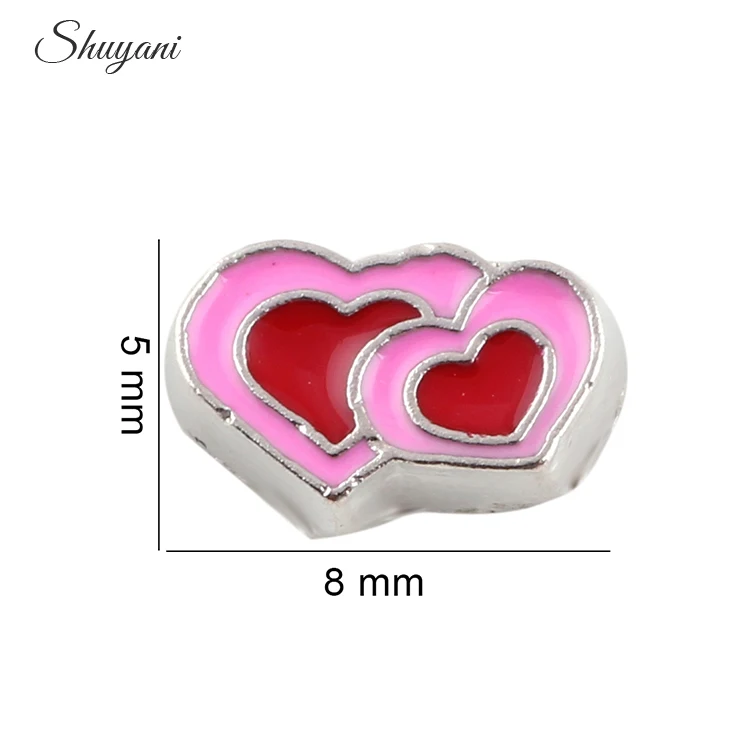 F155 Новое поступление 20 шт./лот сплав металл прекрасная эмаль Радужное сердце