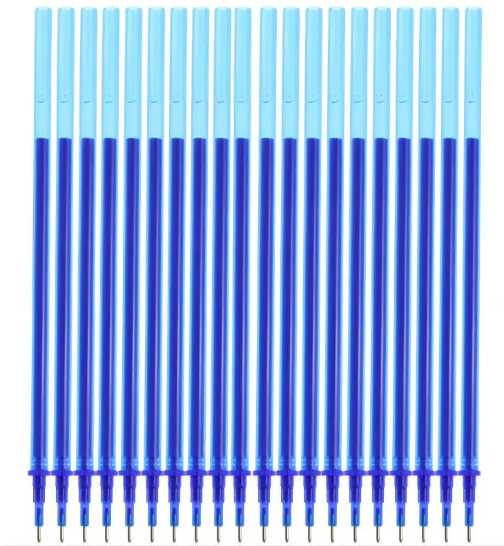 20pc blue Перезаписываемые заправки 20 комплектов/набор офисных гелевых ручек 0,5 мм стираемая Волшебная синяя ручка/черные чернила Обучающие канцелярские инструменты для письма - Цвет: 20pc blue