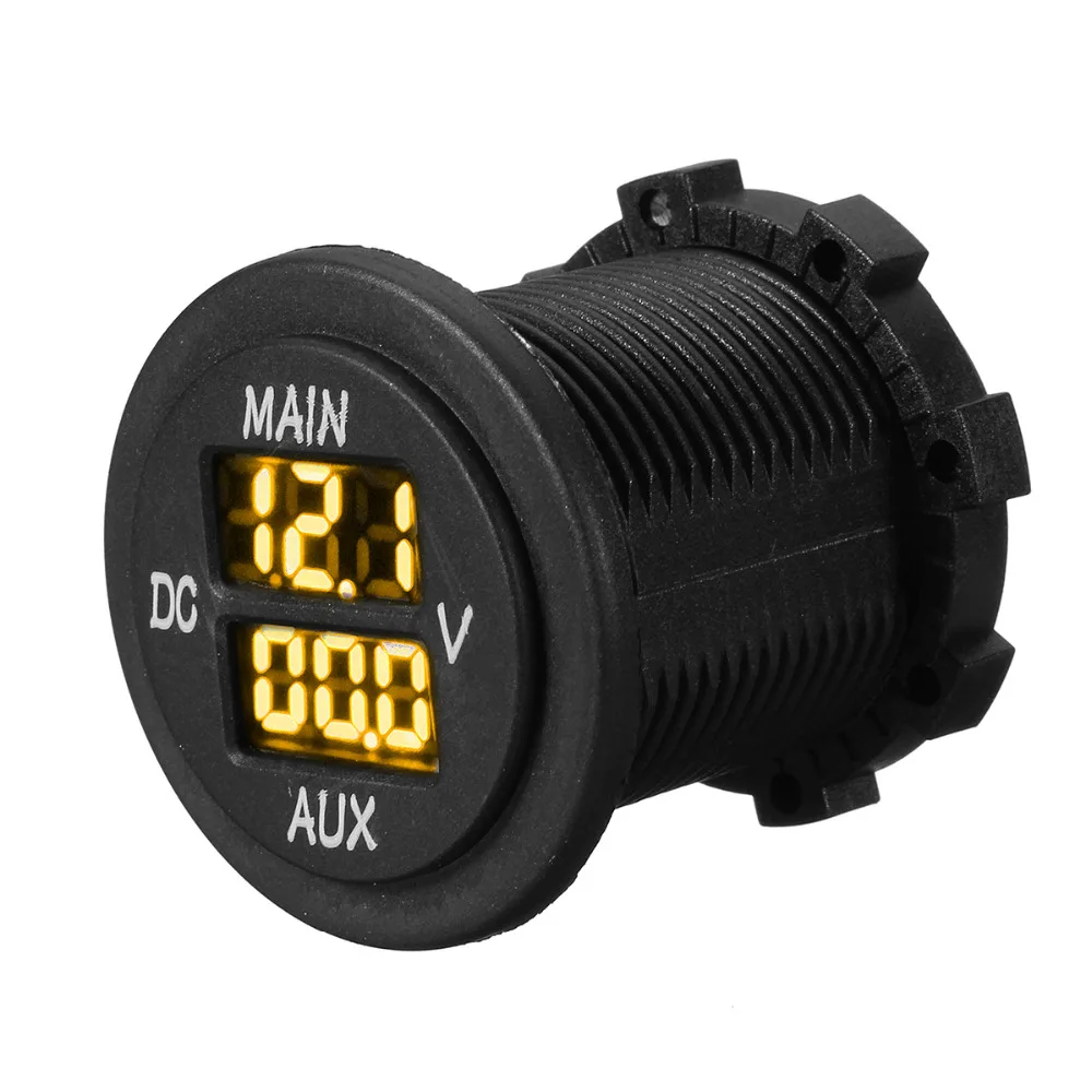 12V 24V AUX основной светодиодный цифровой двойной фотоаккумулятор панель