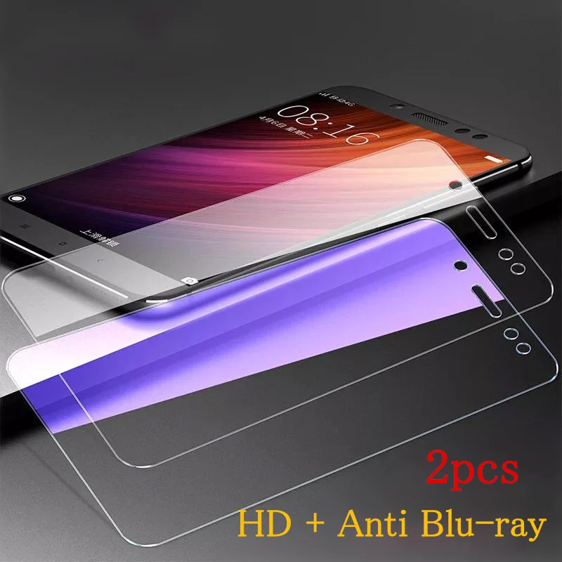 HD and Anti Blu-ray 2 шт./лот, полностью закаленное стекло для Xiaomi Redmi S2, Защитное стекло для экрана 9 H, 2.5D, против Blu-ray, закаленное стекло для Redmi S2 - Цвет: HD and Anti Blu-ray