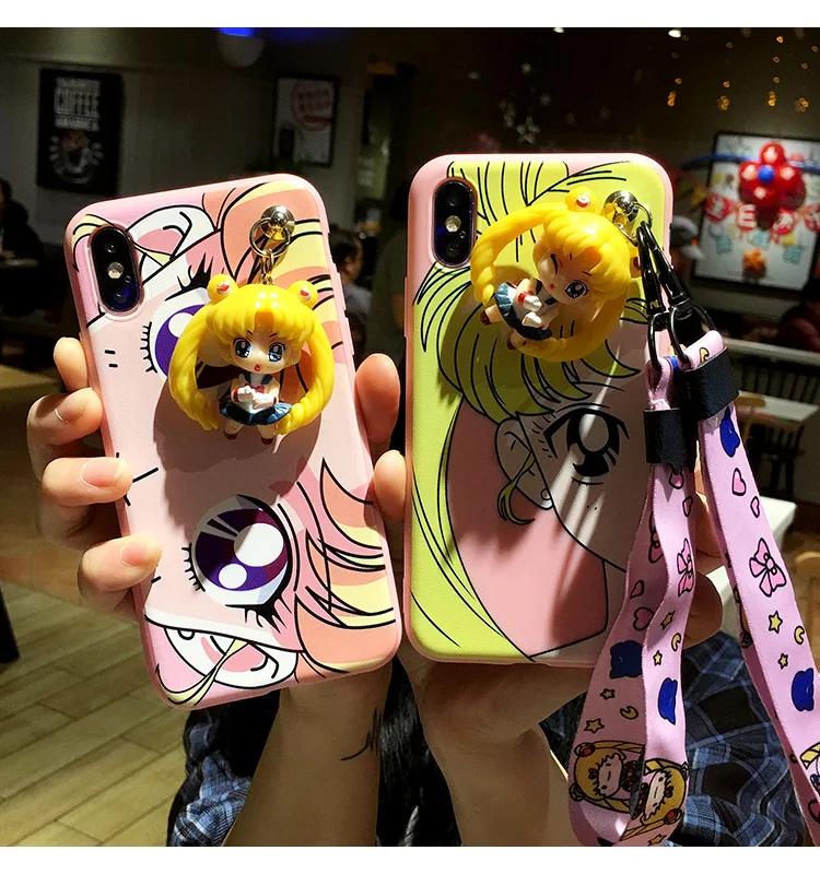 Сэм S20 милое парадное 3D Сейлор Мун чехол для телефона Samsung Galaxy S7 край S8 S9plus note8 9/note20