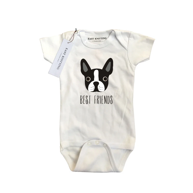 Одежда для малышей буква принт комбинезон летняя одежда мальчиков и девочек