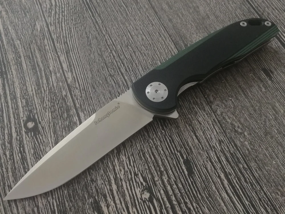 Фирма JohnnyJamie, Persici 1010B, Черная Ручка G10, D2, стальное лезвие, шарикоподшипник, складной нож для выживания, кемпинга, тактические инструменты