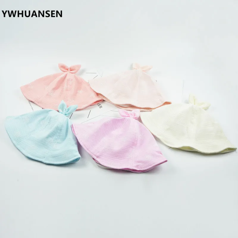 YWHUANSEN 6-18M хлопковые шляпы-ведерки для маленьких девочек солнцезащитные летние