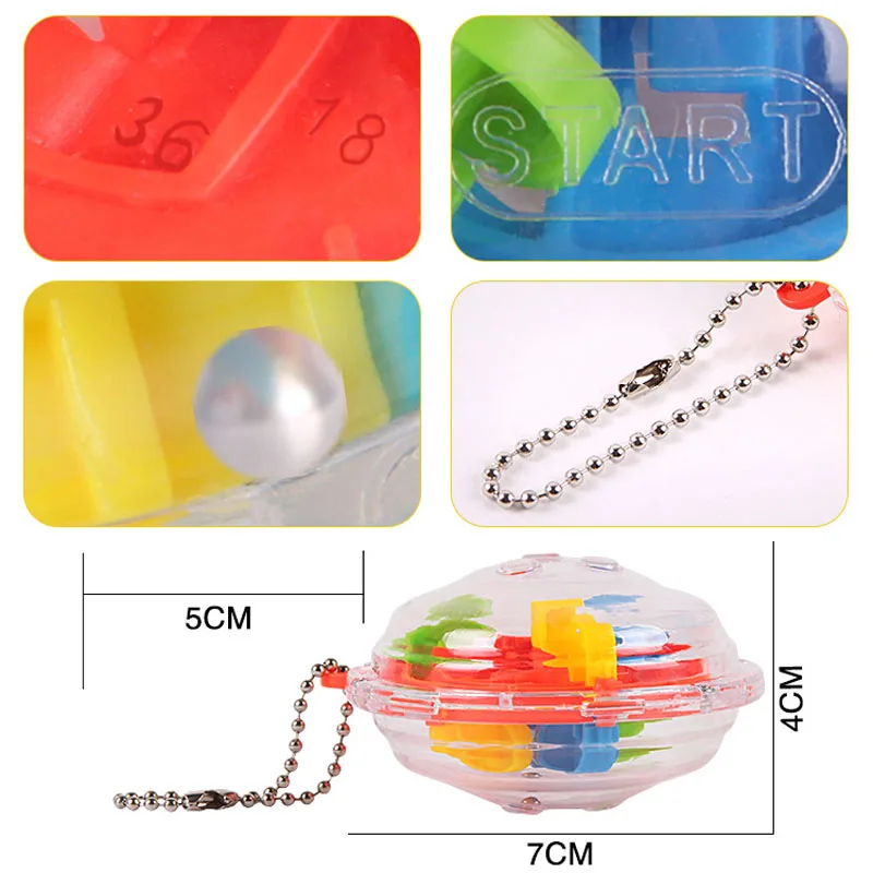 Новинка 2017 пластиковый мини 3D волшебный роликовый шар лабиринт кубик для детей и