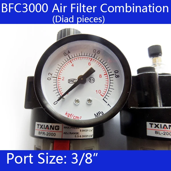 

BFC3000 3/8" Air Filter Regulator Combination Lubricator ,FRL Two Union Treatment ,BFR3000 + BL3000
