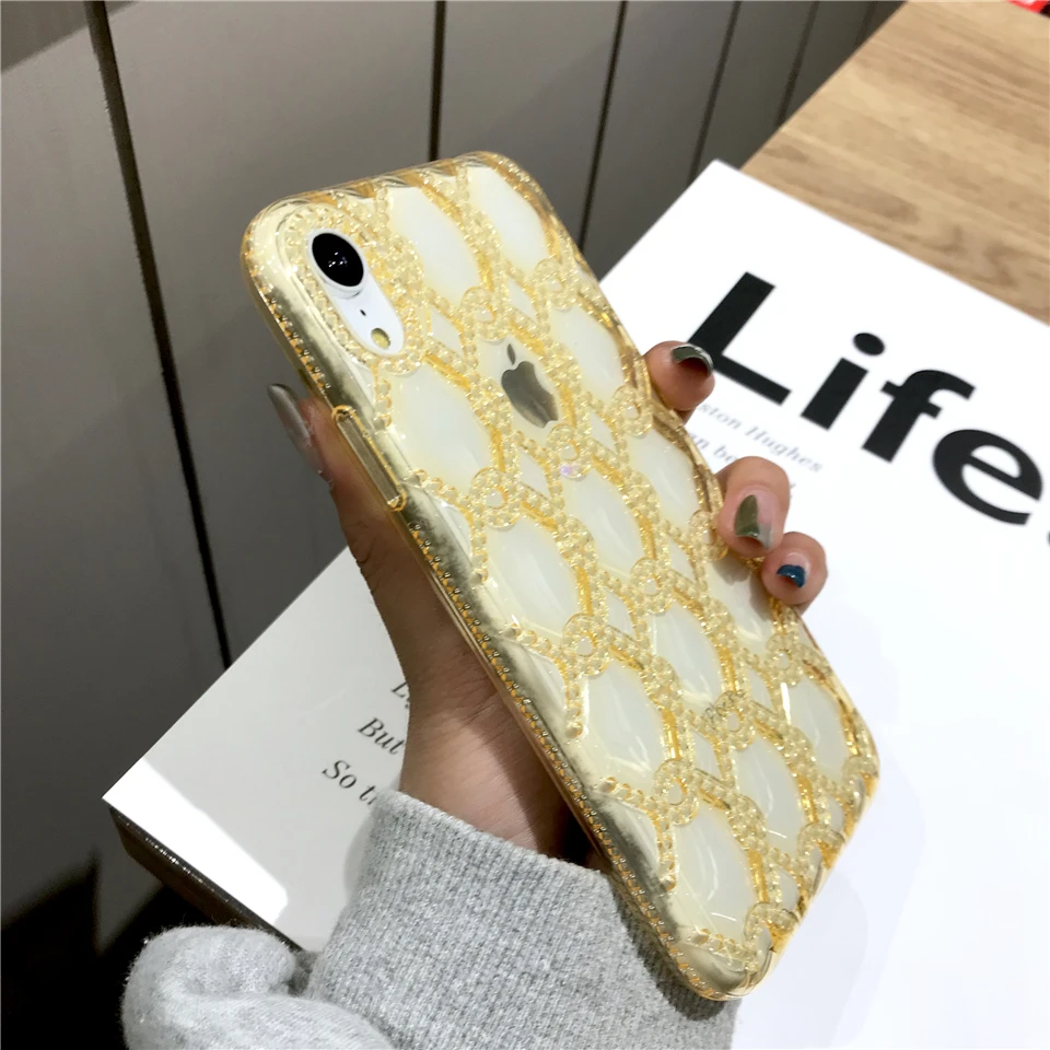 Для iphone XR XS MAX 6 6s 7 8 Plus X чехол милый 3D пчелиный Текстурный узор мягкий задний