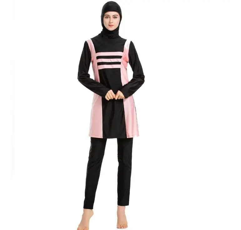 3 шт. скромный плюс размер Burkini с длинными рукавами Мусульманский купальник Maillot De