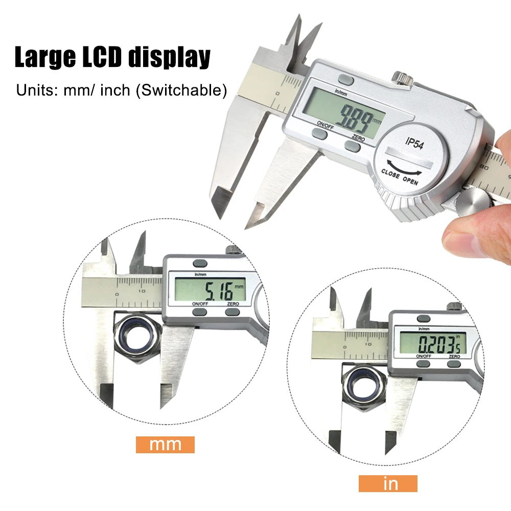 Цифровой Штангенциркуль с нониусом электронный измерительный инструмент из