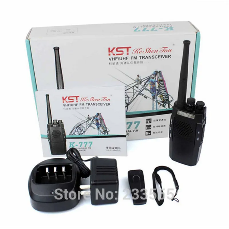 

NEW KST K-777 Portable Ham CB Radio Walkie Talkie UHF 8W 16CH 400-470MHz 3500mAh Two Way Radio hf transceiver intercom Black