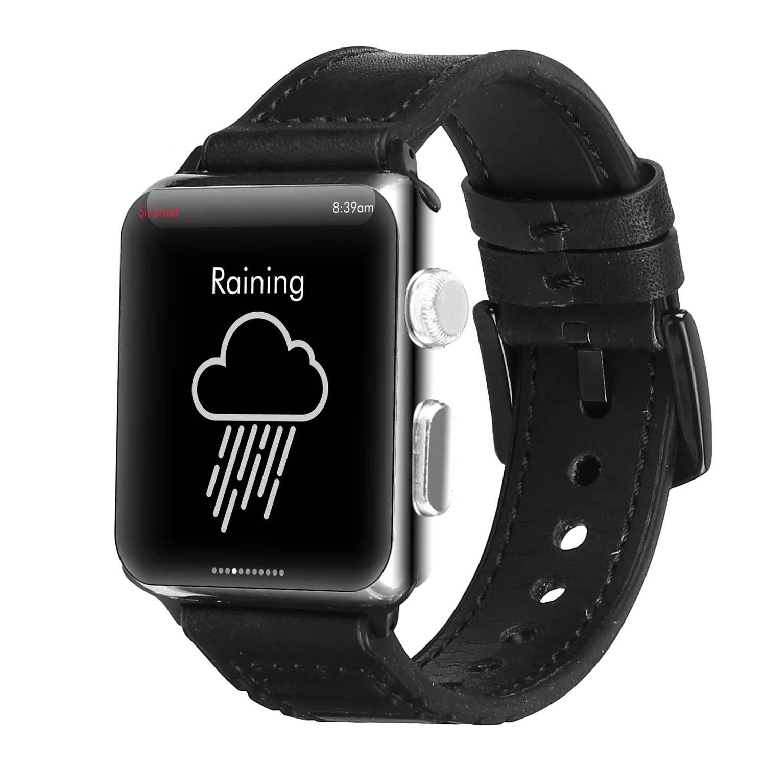 Модный силиконовый кожаный ремешок для Apple watch series 4/3/2/1 42mm3 8/44/40 мужчин и женщин