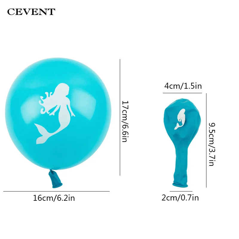 CEVENT 10 шт./компл. воздушные шары для вечеринок Русалочки латексные фиолетовые