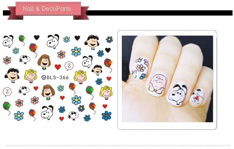 5 sheet 3D Nail Sticker Mixed Colorful Designs Korean Stickers Decals Cartoo Makeup Water Tattoos Manicure Tool DLS365-382 | Красота и