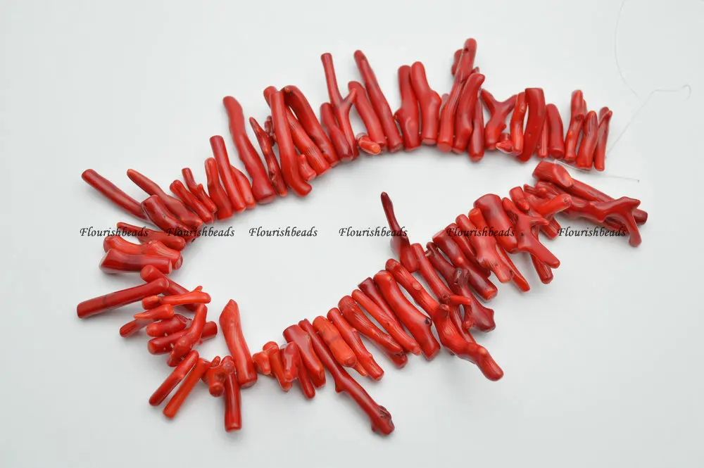 Красные ветки дерева бамбуковые коралловые свободные бусины для изготовления