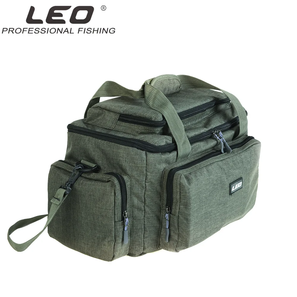 

LEO Nylon Carp Fishing Bag Multifunctional Outdoor Fishing Tackle Bag Pack Fishing Reel Lure Storage Shoulder Bag Handbag