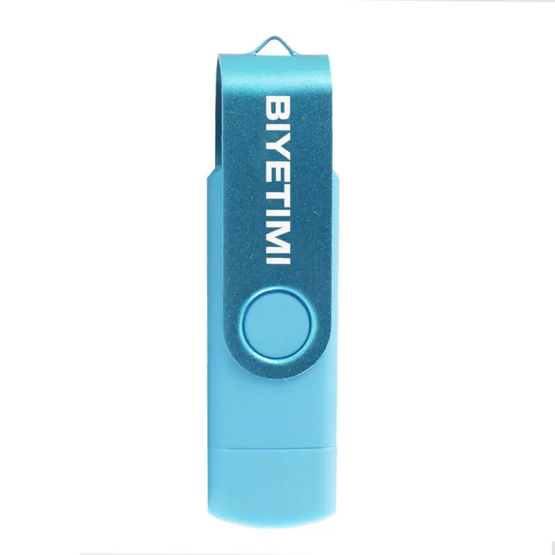 Biyetimi 9 Corlors OTG телефон USB флеш-накопитель 64 ГБ 32 ГБ 16 ГБ высокоскоростной флеш-накопитель 8 Гб Память USB флешка 4 Гб Флешка флеш-накопитель - Цвет: Light blue
