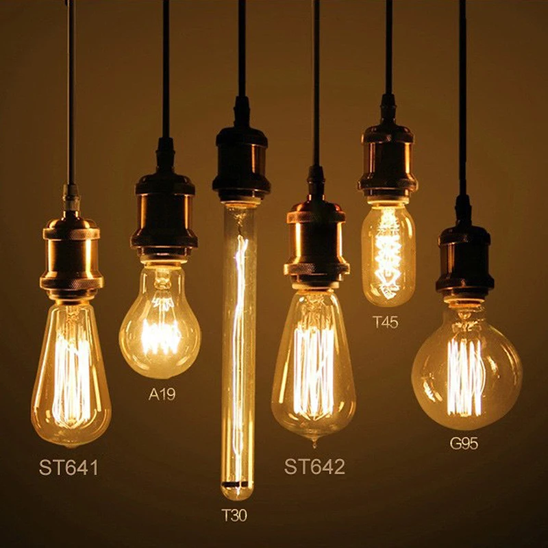 T.Y.S ампул Винтаж Lamparas E27 220v для декора St64 Luminaria Decorativa Внутреннее декоративное