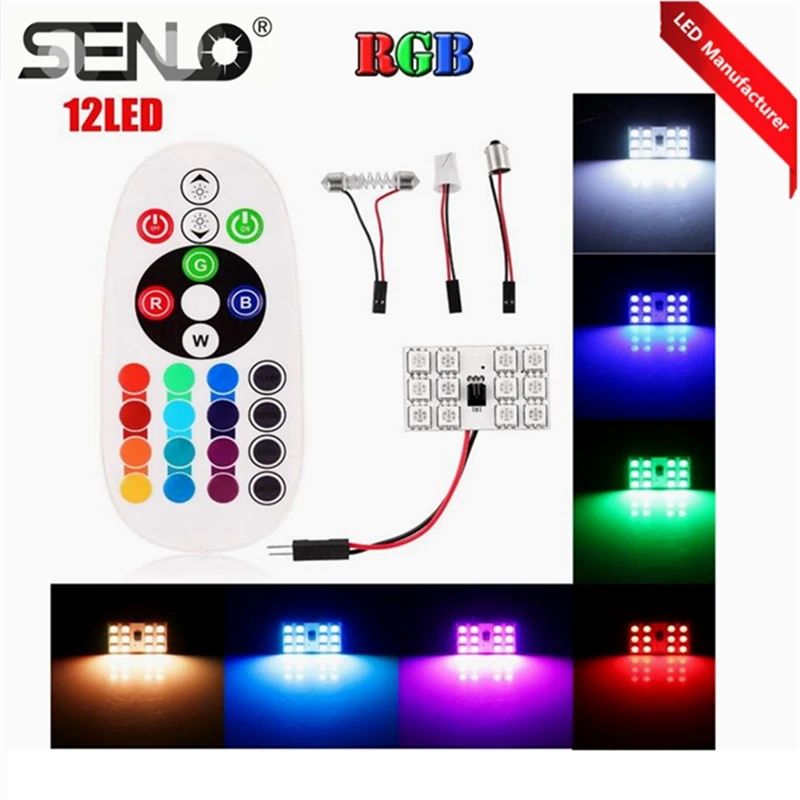 Светодиодный крыши автомобиля светильник 12 S 15 светодиодный 24 36 RGB Панель