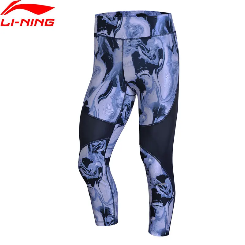 Li-Ning производительность женщин PRO-Jogger 3/4 слой шорты плотно подходят дышащая печать подкладка спортивные брюки AUQN028 WKY171