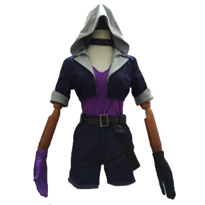 

LOL Heartseeker Halloween Slayer Jinx Cosplay Costume Uniform Outfit Coat+Shirt+Pants+Belt+Gloves+Neck+Socks Custom-made