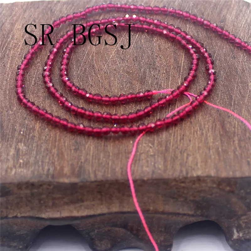 Free Shipping 2mm Faceted Red Jades Gems Stone Spacer Bail Seed Mini Round Beads Strand 15&quot|Бусины| |