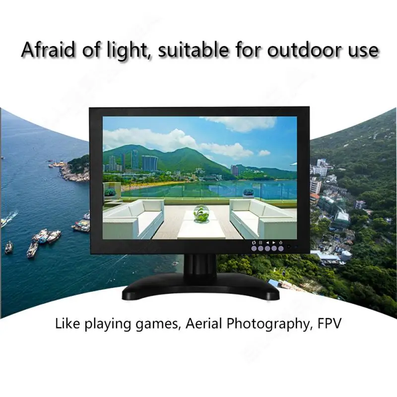 Eyoyo 10 дюймов IPS Дисплей Мониторы HD 1280*800 Пиксели видео VGA HDML AV USB Вход ЖК дисплей для