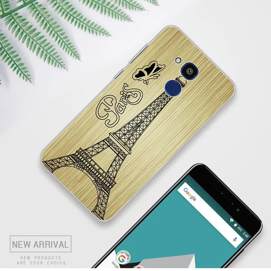 UTOPER Shell For Vernee M5 Case Wood Gain Pattern Rose Phone Black 5.2 inch coque |