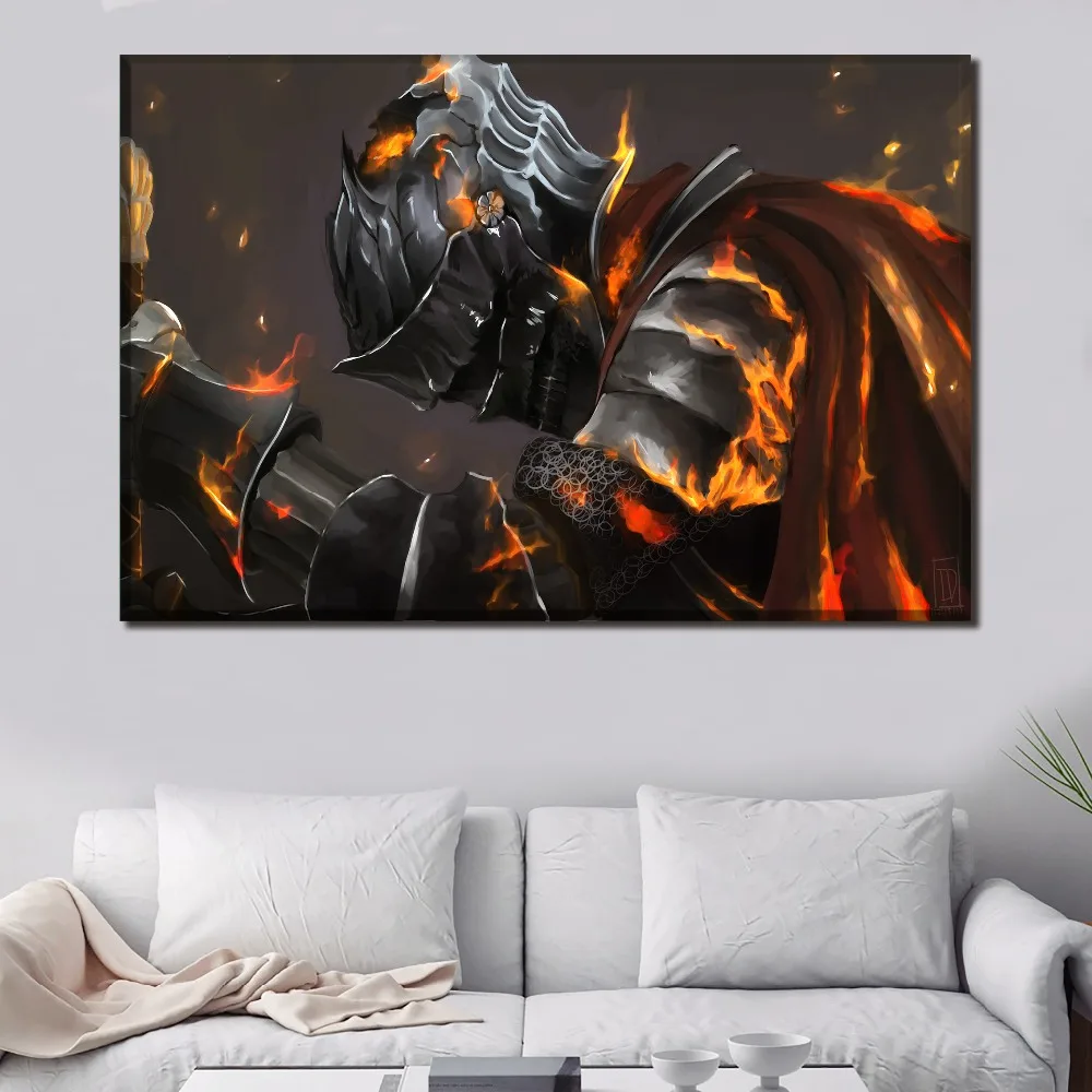 Модульный постер Dark Souls Game Warrior Картина на холсте 1 панель настенное искусство