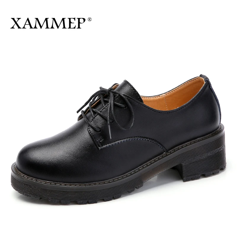 Женские туфли лодочки Xammep из спилка брендовая повседневная обувь с круглым