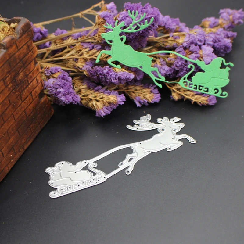Рождество олень Штанцевые формы Тиснение трафарет карты решений Скрапбукинг Craft