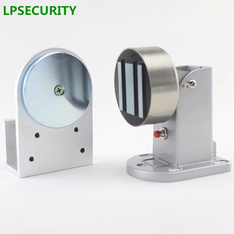 LPSECURITY 12 В/24 В постоянного тока 60 кг Электрический соленоидный магнитный дверной стопор держатель присоски для пожарной аварийной сбой безопасной модели