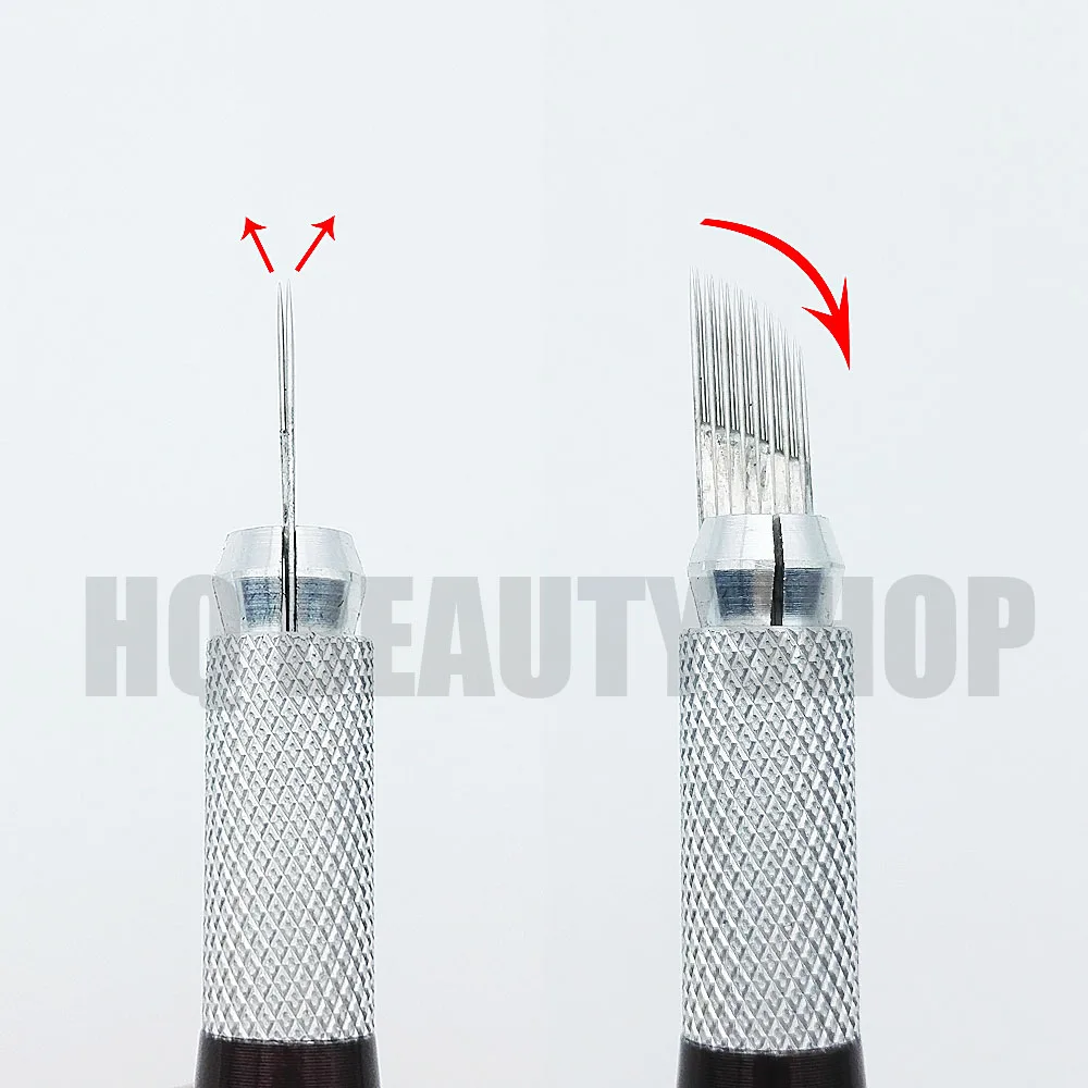 10 шт. 16 двухрядных игл для татуажа бровей|needle microblading|permanent makeupmicroblading needles |