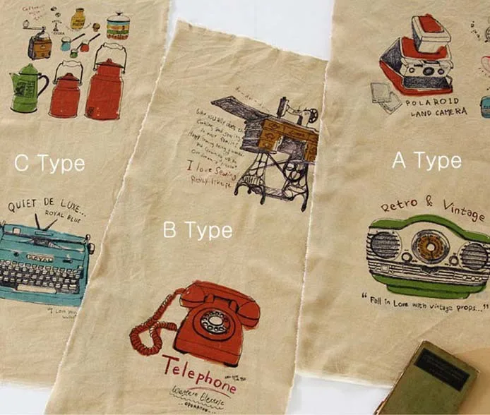 Домашний текстиль льняная хлопковая ткань 140 см * 88 для DIY использования винтажный