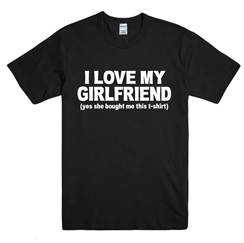 Футболка мужская с надписью I LOVE MY Girl | Мужская одежда