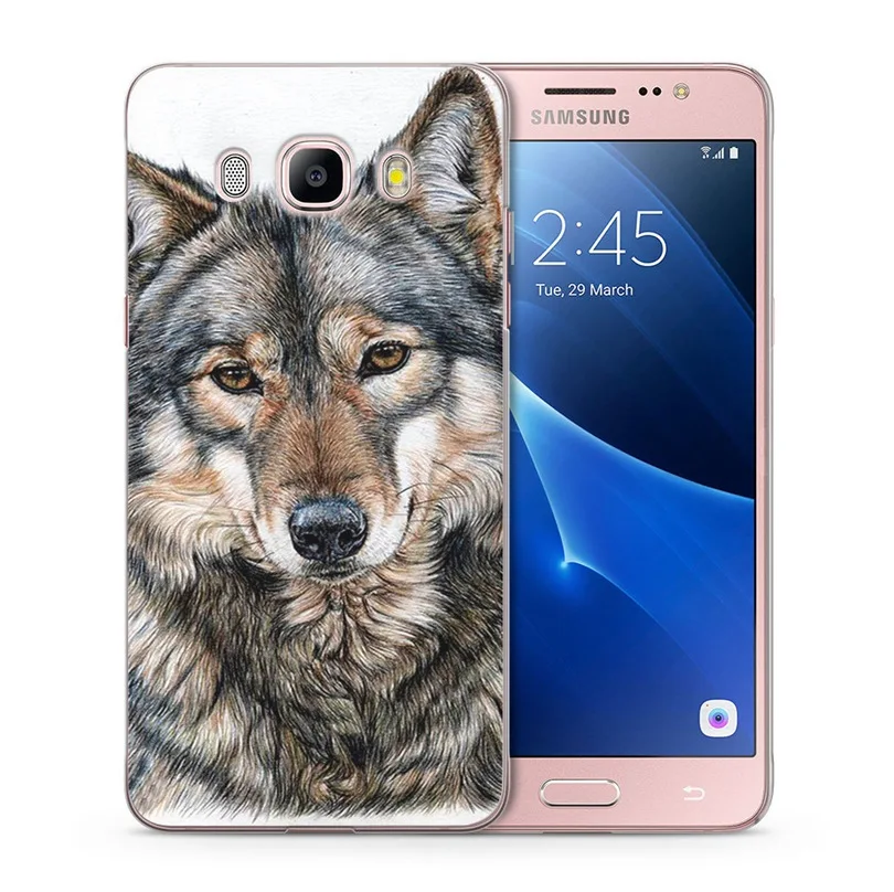 Для Samsung Galaxy A3 A5 2016 2015 2017 prime J1 J2 J3 J5 J7 G530H S8/plus Note 8 TPU силиконовый цветной волчий