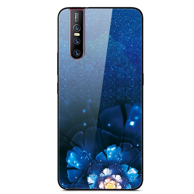 18 Чехол из закаленного стекла для Coque VIVO V15 Pro, чехол V 15, мягкий бампер, 3D Рисунок кошки, чехол для VIVO V15 Pro V15Pro V 15, чехол для телефона - Цвет: 18