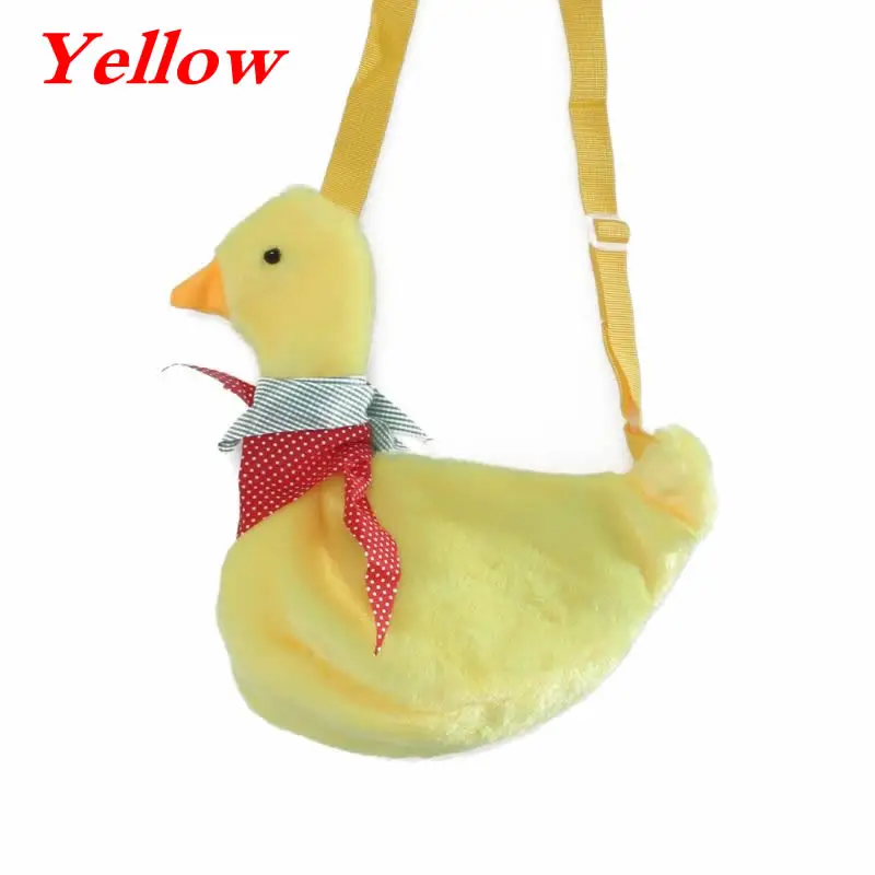 Yellow Милая плюшевая сумка с уткой для детей, детская сумка через плечо, Подростковая мультяшная сумка через плечо, забавная Мини дорожная сумка, сумки - Цвет: Yellow