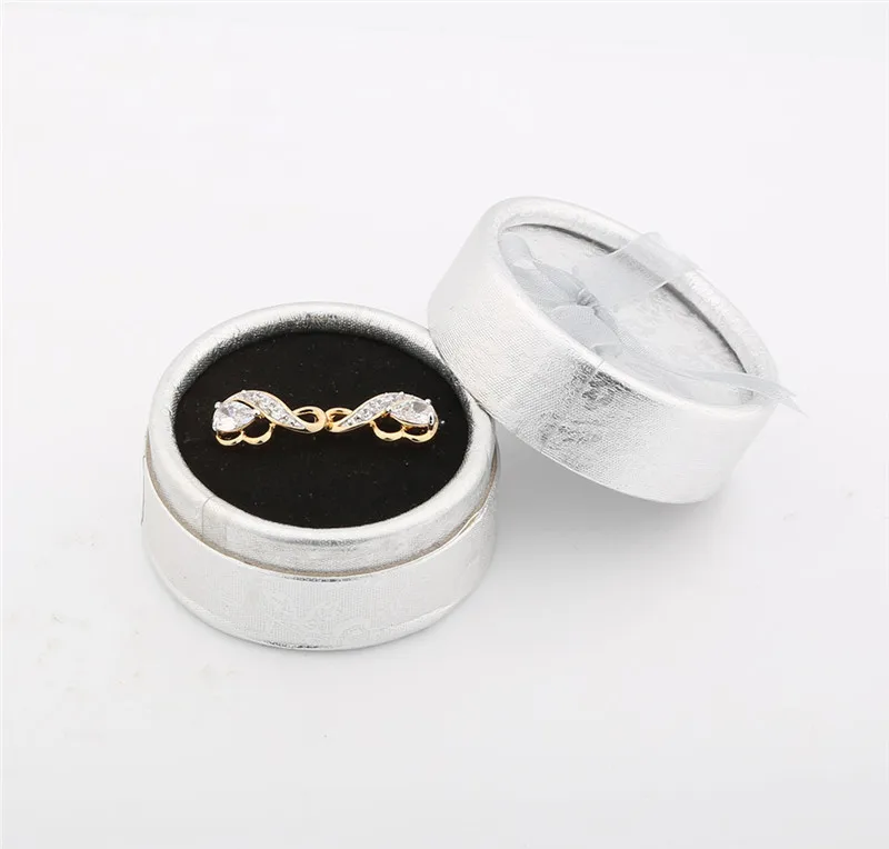 Женские маленькие серьги-кольца GULICX серьги золотого цвета с белым кристаллом и