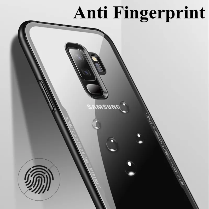 Закалённое Защитное стекло для samsung S9 плюс Чехол бампер на Galaxy + S9plus Мягкие TPU ясно